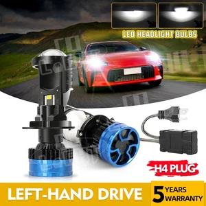 Y16 H4 Super Bright LED Headlight Car Mini Projector Lens Bulb Hi/Lo Turbo Fan - Picture 1 of 13
