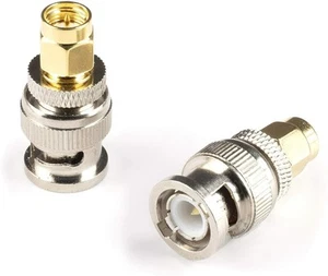 Gold SMA Male to BNC Male - Male to Female Adapter RF Connector - 25 Pack - Picture 1 of 9