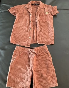 American Hawk Short Set Jungen Größe 3T Farbe Terracotta - Bild 1 von 5