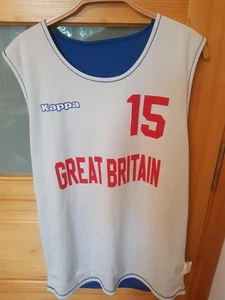 Great Britain, Basketball Reversible Shirt by Kappa, Player Issue #15, Size XL - Picture 1 of 8