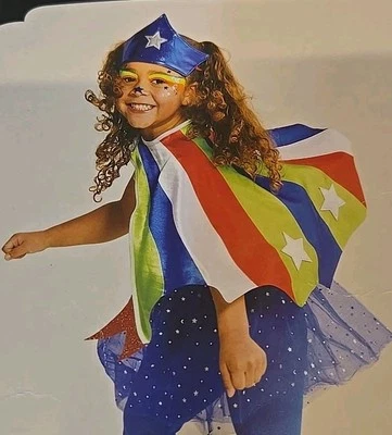  Toddler Superhero Cape & Headpiece Age 2-5 Years One Size Fots Most America - Image 1 of 2
