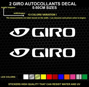2 Autocollants Décoratifs Giro- Véhicules & Accessoires, lot de 2 Pièces - Foto 1 di 9