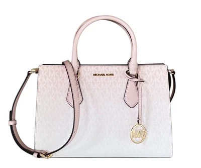 BOLSO BANDOLERA MICHAEL KORS SHEILA MD CREMALLERA CENTRAL HOMBRO MK OMBRE COLOR POLVO Foto 1 de 4