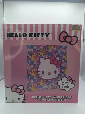 Hello Kitty Mini Fridge Holds 9 Cans New In Box Thermoelectric Cooler  - Image 1 of 4