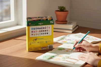 Crayola Colored Pencils Set Pre Sharpened Assorted Bright Bold Colors 50 CT - Image 1 of 4