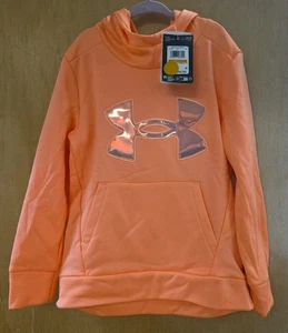 Felpa con cappuccio Under Armour bambina in pile con logo taglia giovane small - Foto 1 di 3