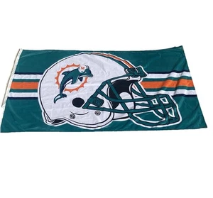Vintage Miami Dolphins Flagge 35 x 57 WinCraft Sport NFL Helm Logo hergestellt in den USA - Bild 1 von 14