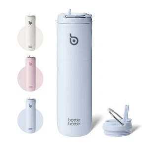 Bottle Bottle Insulated Water Bottle 700ml(24oz) with Straw and Lid Stainless - Picture 1 of 5