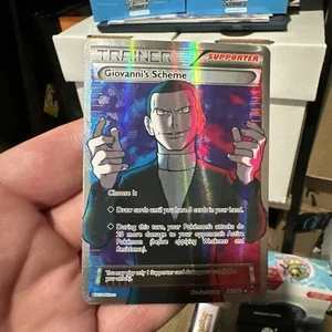 Pokemon Giovanni's Scheme Arte Completo Holo Tarjeta 162/162 Breakthrough XY - Imagen 1 de 11