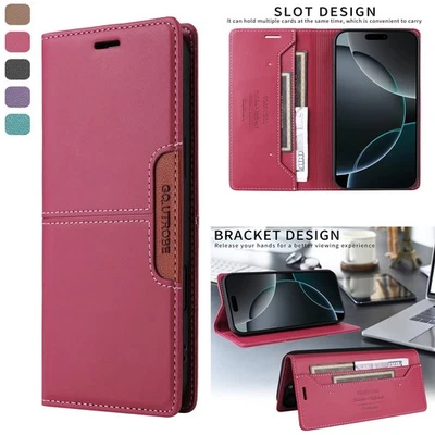 For Google Pixel 9 Pro Xl 8Pro Anti Scratch Leather Wallet Case Flip Stand Cover - Image 1 of 4