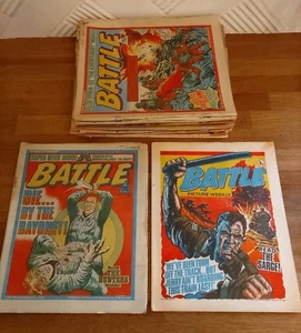 COMICS - Bundle Of X35 Battle Vintage British War Comics Collection 1977-83  - Picture 1 of 4