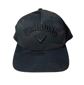 Callaway Golf Hat Cap Mens Black Army Camouflage Adjustable Strapback OSFM - Picture 1 of 11