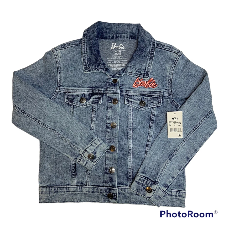 MATTEL BARBIE EUC GIRL’S REVOLUTION DENIM JEAN JACKET SIZE M (7-8) - NR