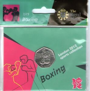 London 2012 Olympic 50p On The Card Sealed and Unsealed versions choice of coin
