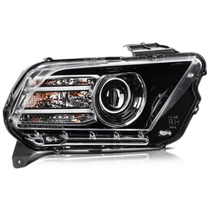 Passenger Headlight Assembly For Ford Mustang 3.7L 5.0L 13-2014 Black Housing - Foto 1 di 11