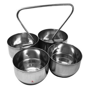 Stainless Steel Serving Bowls Set with Solid Handle- 4 in 1 - Picture 1 of 4