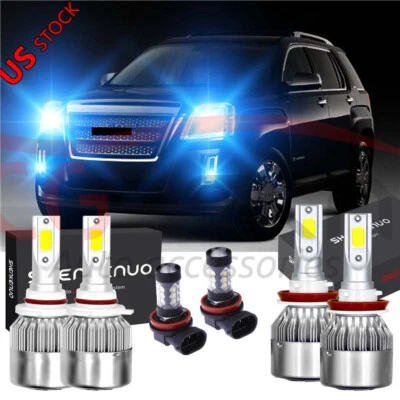 For GMC Terrain 2010-2015 6X BLUE 8000K COB LED Headlight Hi/Low Beam&Fog Light - Image 1 of 4