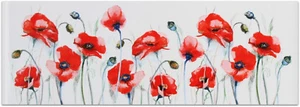 Bordüre mit Motiv Mohnblume 20x7cm weiß, Küchenbordüre mit Mohnblume - Picture 1 of 1