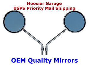 OEM Quality Pair 4" Round Motorcycle Mirrors - Suzuki GS550 GS750 GS850 GS1000
