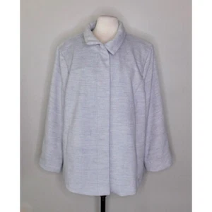 ¡¡NUEVO!! Chaqueta Blazer LANDS’ END Gris Jaspeado Chaquetón Abotonado 22W Petite - Imagen 1 de 10