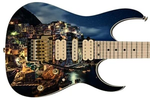 Guitar Skin Axe Wrap Re-skin Vinyl Electric Caught Somewhere in Greece 813 - Picture 1 of 12