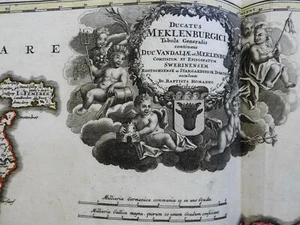 Heiliges Römisches Reich Ostseeküste Deutschland um 1750 Homann feine Zierkarte - Bild 1 von 5
