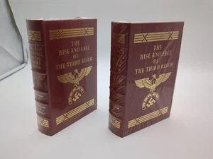 NEW SEALED RISE AND FALL OF THE THIRD REICH 2 vols William Shirer Leather Bound - Picture 1 of 10