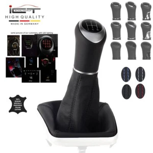 ICT shift gear knob gaiter boot LED for Fiat Punto 3. Gen. Typ 199 leather new - Picture 1 of 19