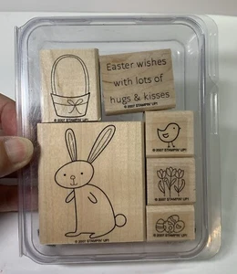 Juegos de estampillas de estampación retiradas - Abrazos de conejo montados, empaquetados de Pascua 6 piezas 2007 - Imagen 1 de 7