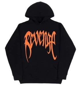 Revenge Orange Skull Arch Felpa con Cappuccio Nera Uomo Taglia S - Foto 1 di 8
