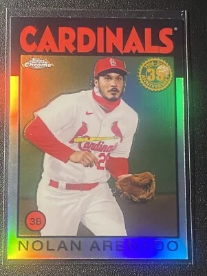 2021 Topps Chrome Nolan Arenado 1986 35th Anniversary Refractor insert #86BC-5 - Image 1 of 2