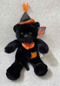 Vintage 1998 Fiesta Cuddle Black Cat Halloween Plush Stuffed Animal 14" Soft Toy - Picture 1 of 7