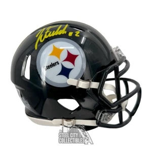 Justin Fields Autographed Pittsburgh Steelers Speed Mini Football Helmet - BAS - Picture 1 of 1