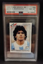 1986 PANINI MEXICO 86 WORLD CUP #84 DIEGO A. MARADONA PSA 8 NM-MT ONLY 2 HIGHER