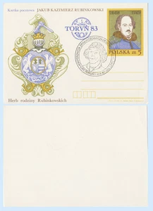 Poland 1983 Special Postmark Jakub Kazimierz Rubinkowski Postal Stationery Card - Picture 1 of 1