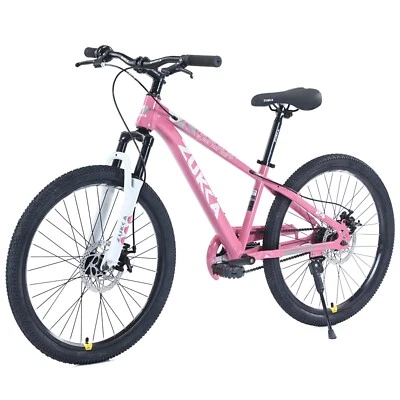 Bicicleta de Montaña ZUKKA, 24 Pulgadas MTB para Niños y Niñas Edad 9-12 Años, Rosa Blanco Foto 1 de 4