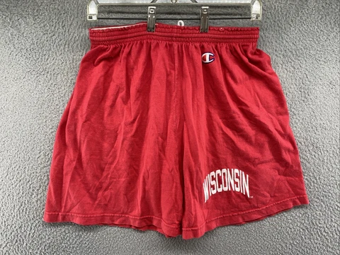 Vintage Mens WISCONSIN BADGERS CHAMPION Sweat Shorts in Size XL USA Made Cover