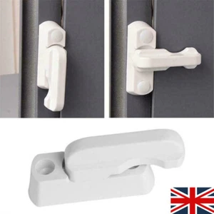 Window Safety Locks UPVC Door Sash Jammer Security Restrictor Lock White UK - Picture 1 of 17
