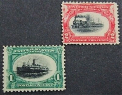 US #'s 294 And 295 *MINT OG H* { SET OF 2 } BEAUTY 1c- 2c PAN-AMERICAN FROM 1901 - Image 1 of 4
