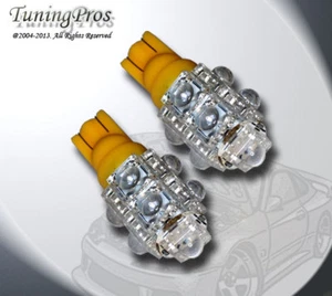 2pc of T10 LED High Mount Stop Light 9 Flux Amber Light Bulb One Pair 921 168 - Picture 1 of 3