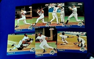 20 1992 SCORE WORLD SERIES SETS COMPLETE B1-7 INSERT TWINS BRAVES/KIRBY PUCKETT - Picture 1 of 2