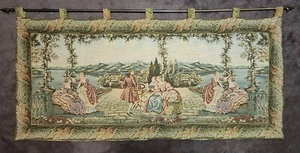 Tapestry of 18th Century Scene of  Villa d'Este Estate at Lake Como in Italy. - Picture 1 of 5