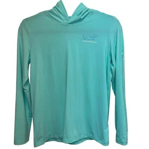Vineyard Vines Turquoise Performance Swim Coverup Hoodie - Picture 1 of 6
