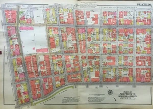 1938 CROTONA BRONX NY ARTHUR AVENUE PS 92 BATHGATE AV TO MAPES AV ATLAS MAP - Picture 1 of 5