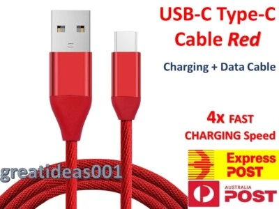 USB to Type C Fast Charger Charging Data Sync Cable For Samsung Google Oppo - Image 1 of 4