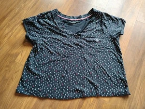 Size L, Woman's Tommy Hilfiger Sleepwear Blue Tshirt Top, Chopped - Picture 1 of 7