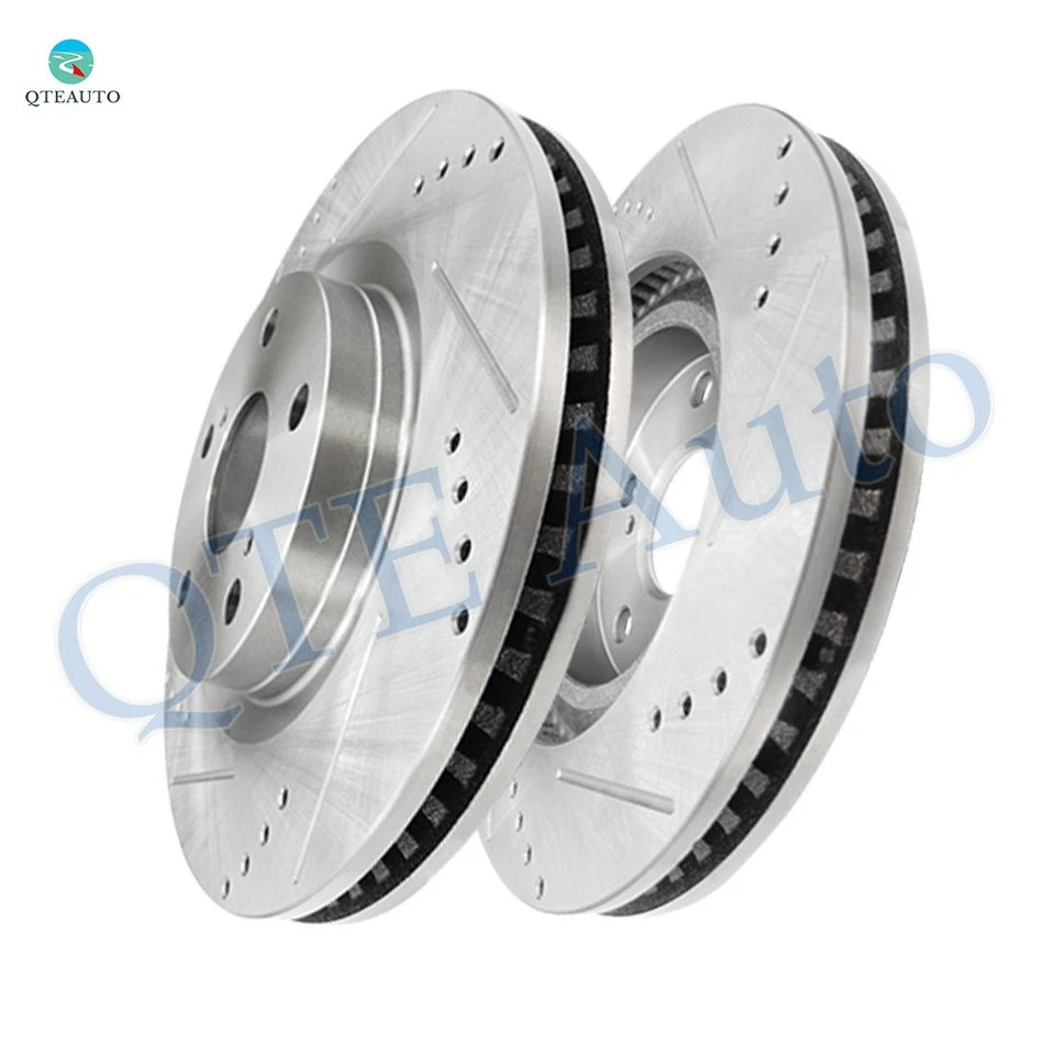 Rotores de freno de disco ranurados perforados delanteros 296 mm para Toyota Mirai Base 2016-2020 Foto 1 de 4