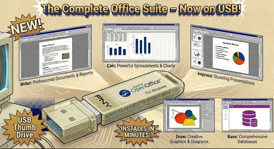 Open Office Software Suite for Windows ~ Word Processing Home Student Business - Image 1 of 1