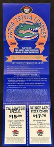 1997 Pizza Hut Gator Trivia Contest Florida Football Amtrak Trivia Coupons - Picture 1 of 3