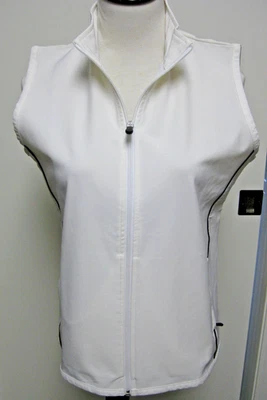 Straight Down Ivory Zipper Light Weight Vest Size M - Image 1 of 4